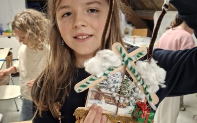 Winterhuisjes knutselen