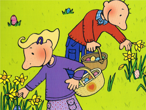 De paashaas kwam op bezoek!